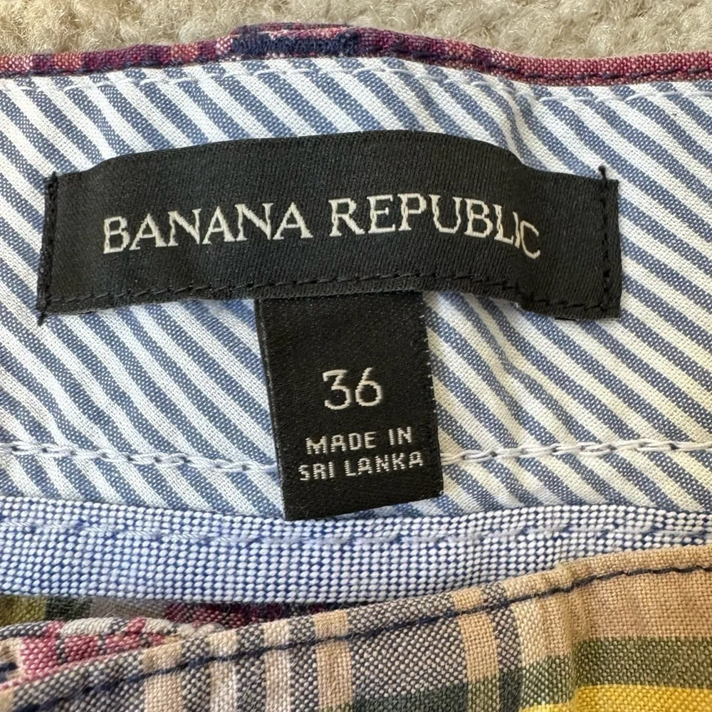 Banana Republic Men’s Plaid Shorts 100% Cotton Pockets Size 36 Preppy Golf
